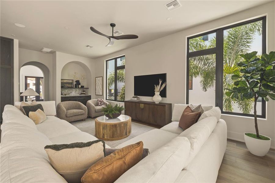 Furnished interior view inside a new home in , Tampa (Image 44). Furnished interior view inside a new home in , Tampa (Image 44).