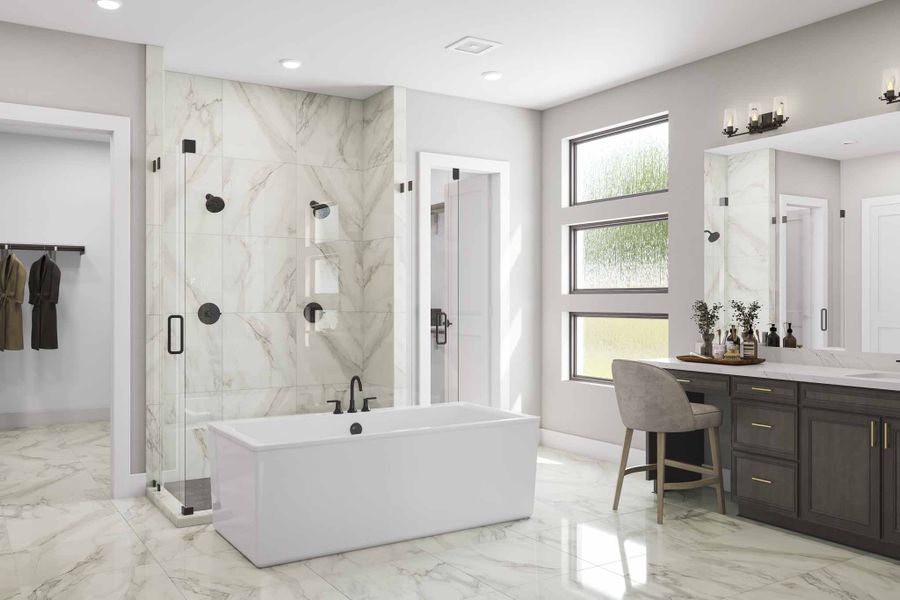 Furnished interior view inside a new home in Dunham Pointe 80′, Cypress (Image 17). Furnished interior view inside a new home in Dunham Pointe 80′, Cypress (Image 17).