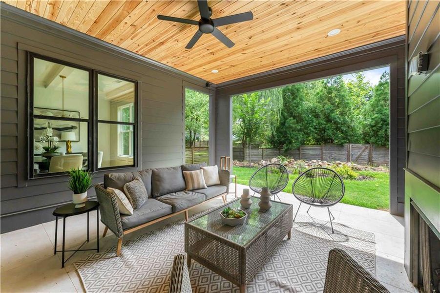 Exterior details and patio area of a home in , Atlanta (Image 26).