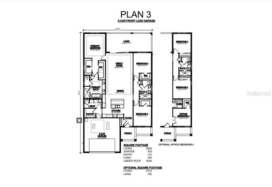 2D floor plan layout of this home in , Weeki Wachee, FL (Image 3).
