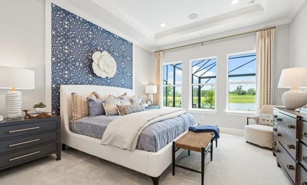 Furnished interior view inside a new home in Esplanade at Starling, Punta Gorda (Image 8).