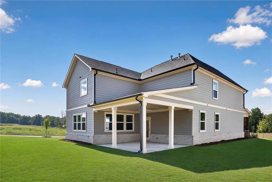 Exterior details and patio area of a home in Estates at Yellow Creek, Cumming (Image 3).