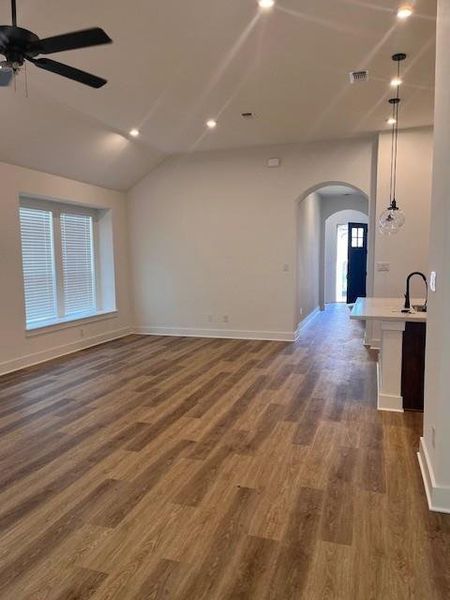 Family Room to Kitchen and Entryway of Home Family Room to Kitchen and Entryway of Home