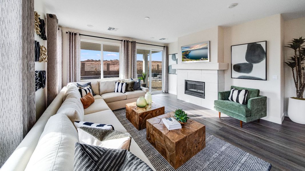 Furnished interior in a model home at South Ranch Western Collection in Prescott (Image 8).