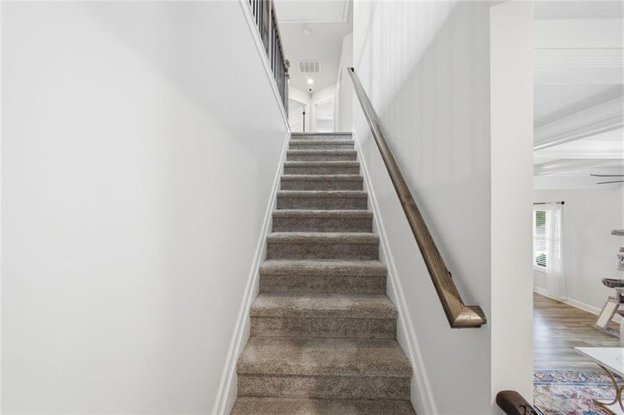 Spacious, unfurnished interior of a new home in Westgate Estates, Loganville (Image 23). Spacious, unfurnished interior of a new home in Westgate Estates, Loganville (Image 23).
