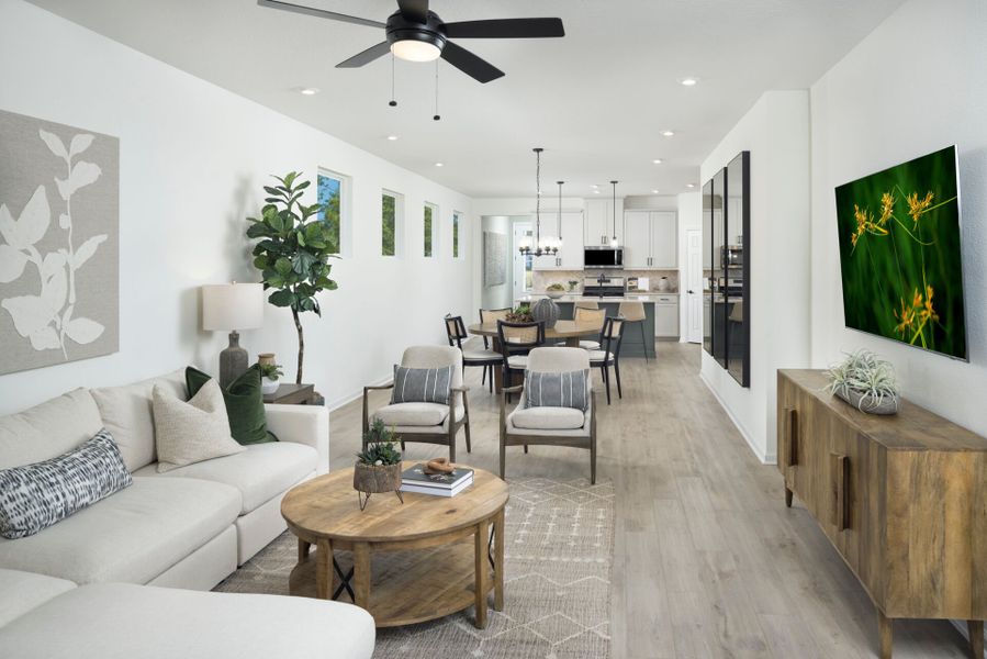 Representative furnished interior of a home built from the Valeria by Mattamy Homes in RiverTown, St. Johns (Image 7). Representative furnished interior of a home built from the Valeria by Mattamy Homes in RiverTown, St. Johns (Image 7).