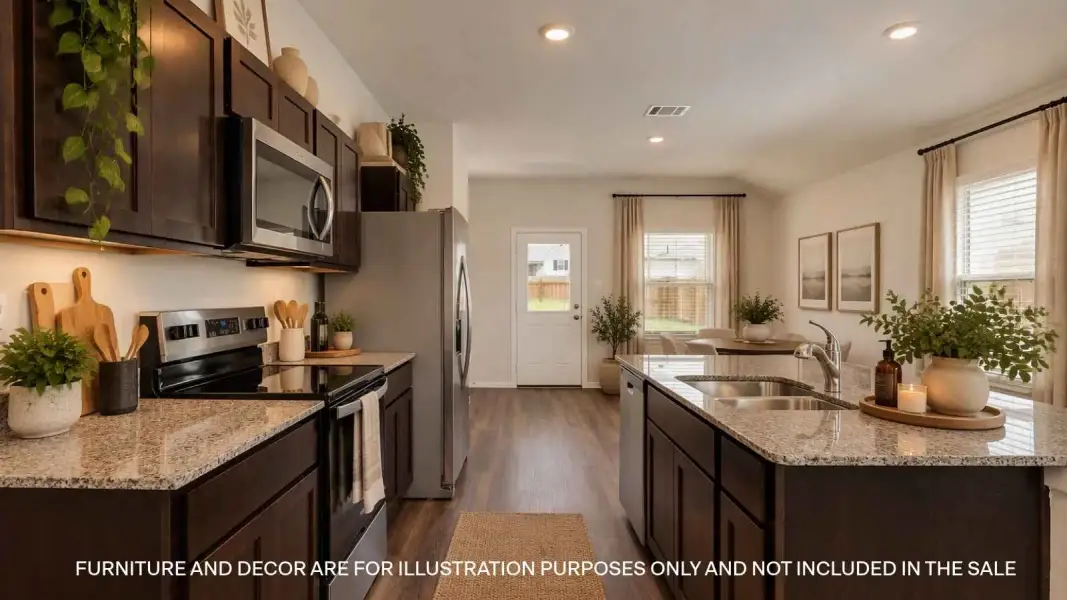 Furnished interior view inside a new home in Midtown Reserve, College Station (Image 10).