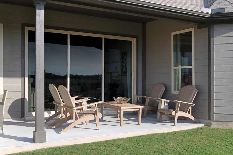 Representative exterior details of a home built from the Cheyenne II by Ashton Woods in The Colony 50s, Bastrop (Image 4).