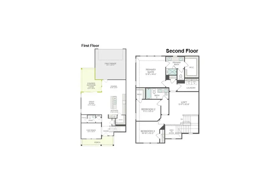 2D floor plan layout of this home in The Retreat at Harvest, Argyle, TX (Image 3). 2D floor plan layout of this home in The Retreat at Harvest, Argyle, TX (Image 3).
