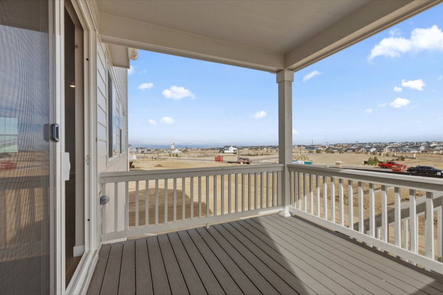 Exterior details and patio area of a home in The Aurora Highlands, Aurora (Image 4).