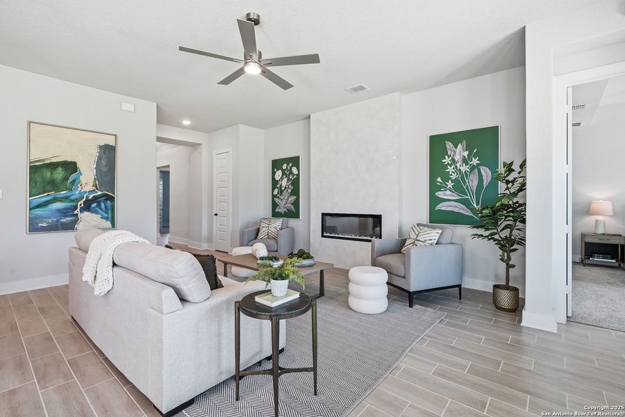 Furnished interior view inside a new home in Alsatian Oaks, Castroville (Image 11).
