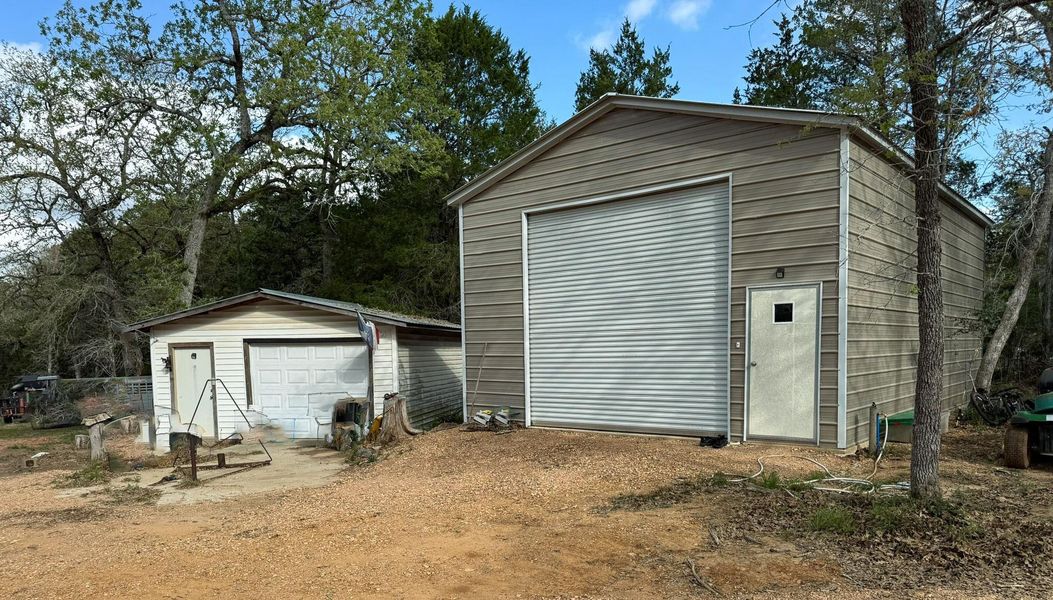 770SF metal building workshop and 2 storage buildings