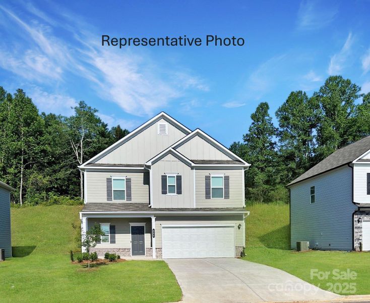 Front exterior of a new home in Winecoff, Salisbury, NC, highlighting curb appeal (Image 1).