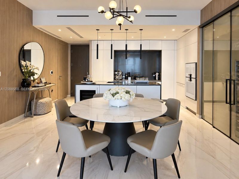 Furnished interior view inside a new home in , Miami (Image 11).