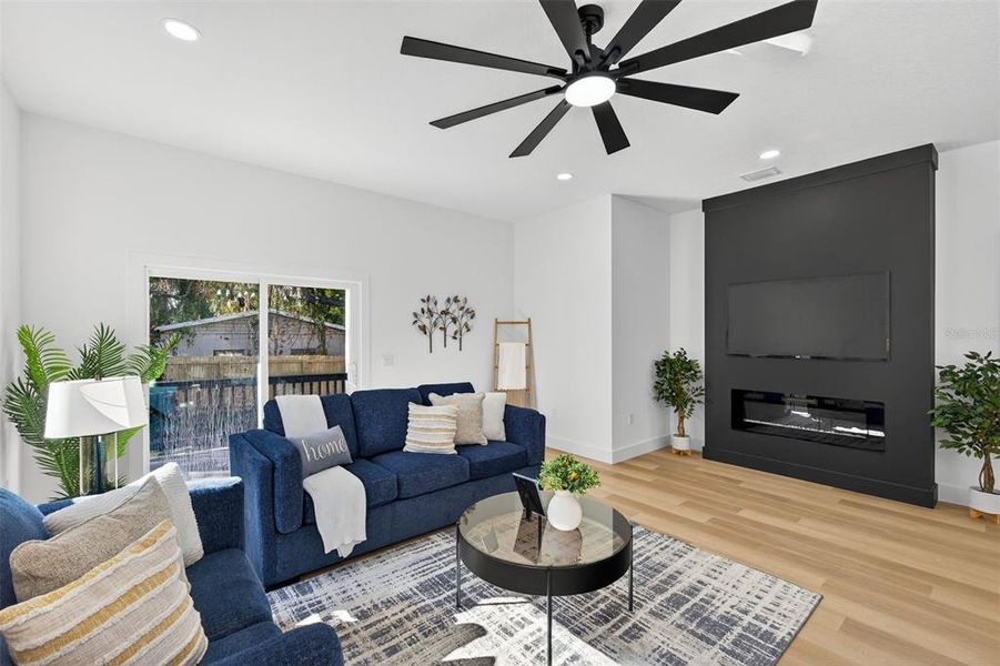 Furnished interior view inside a new home in , Tampa (Image 18). Furnished interior view inside a new home in , Tampa (Image 18).