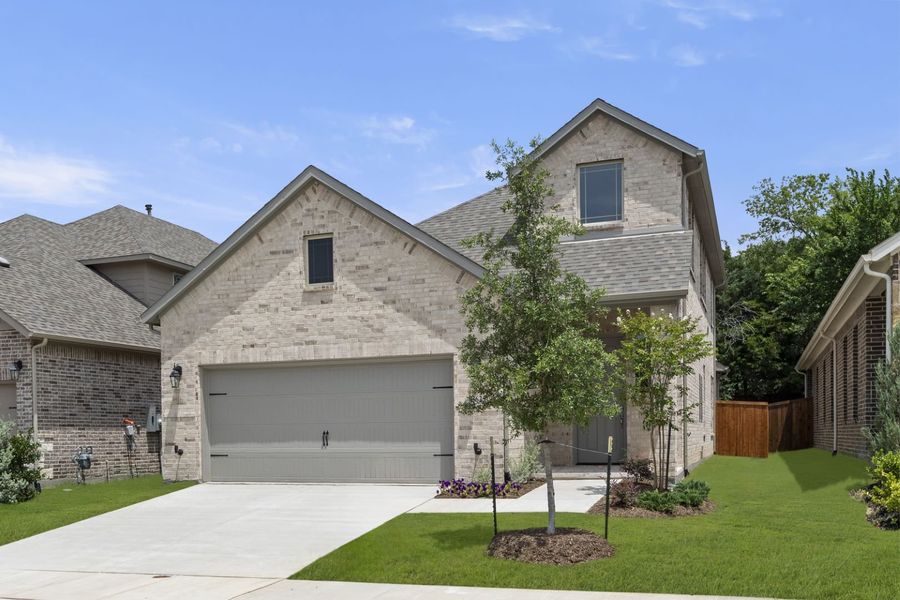 Representative exterior photo of a completed home built from the Barton by Windsor Homes in Villas at Long Branch, Rowlett, TX (Image 2). Representative exterior photo of a completed home built from the Barton by Windsor Homes in Villas at Long Branch, Rowlett, TX (Image 2).