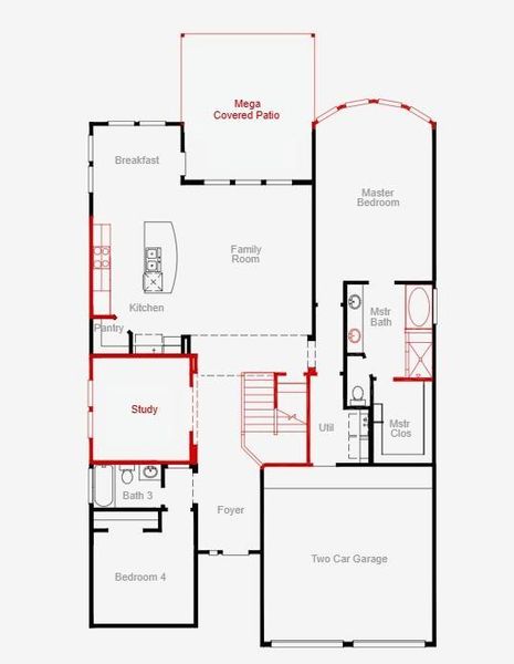 2D floor plan layout of this home in Escondido, Magnolia, TX (Image 4). 2D floor plan layout of this home in Escondido, Magnolia, TX (Image 4).