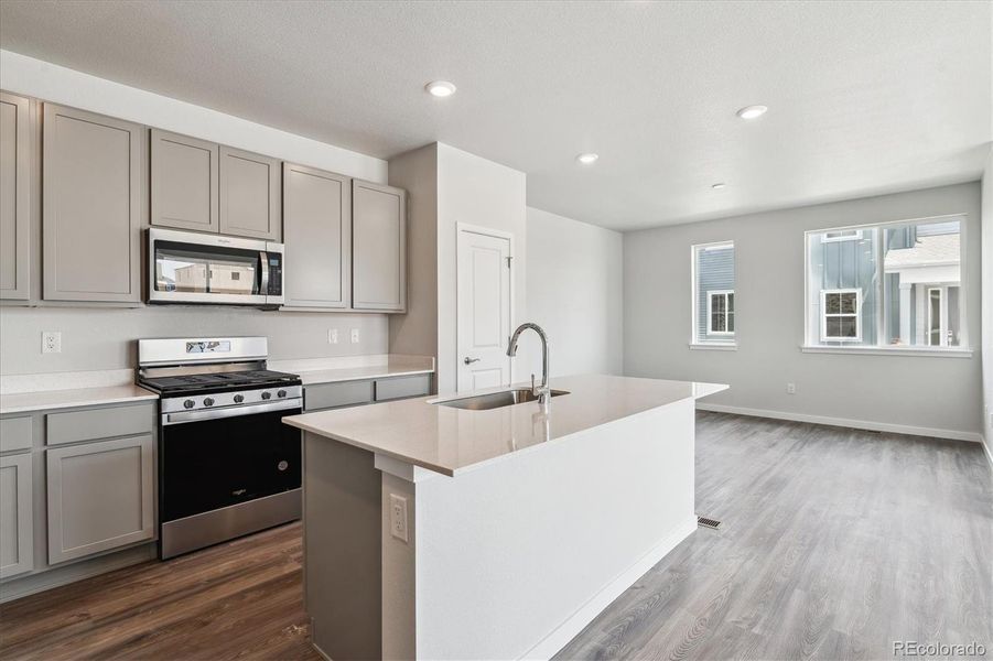 Furnished interior view inside a new home in Paired Homes at Alder Creek, Parker (Image 11). Furnished interior view inside a new home in Paired Homes at Alder Creek, Parker (Image 11).