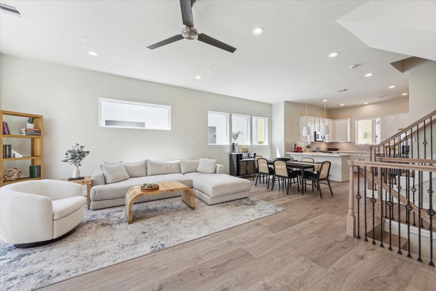 Furnished interior view inside a new home in White Oak Station, Houston (Image 10).