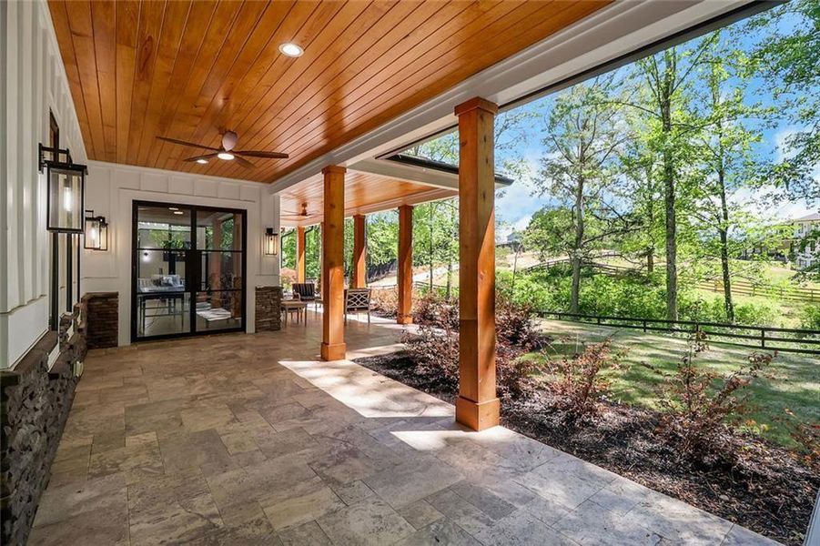 Exterior details and patio area of a home in , Roswell (Image 40).