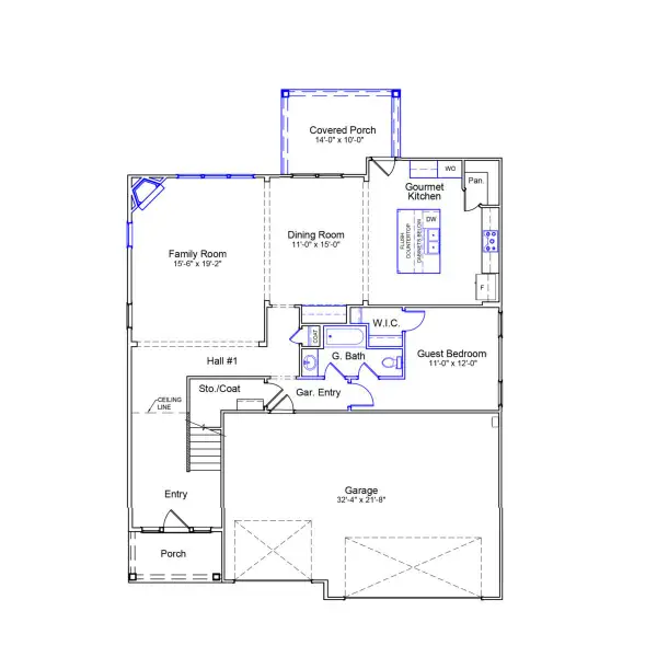 2D floor plan layout of this home in Fieldstone, Lexington, NC (Image 5). 2D floor plan layout of this home in Fieldstone, Lexington, NC (Image 5).
