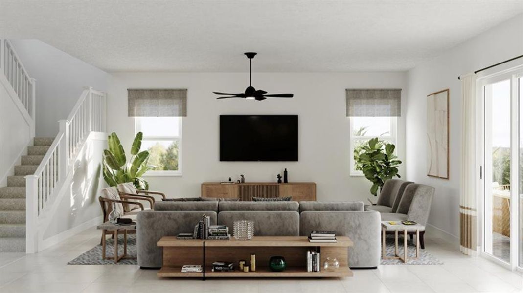 Furnished interior view inside a new home in , Davie (Image 36).