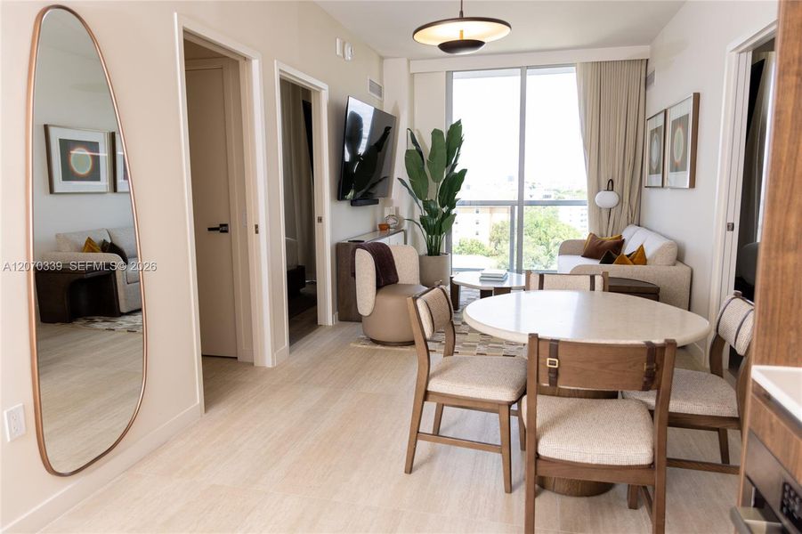 Furnished interior view inside a new home in , Miami (Image 7). Furnished interior view inside a new home in , Miami (Image 7).