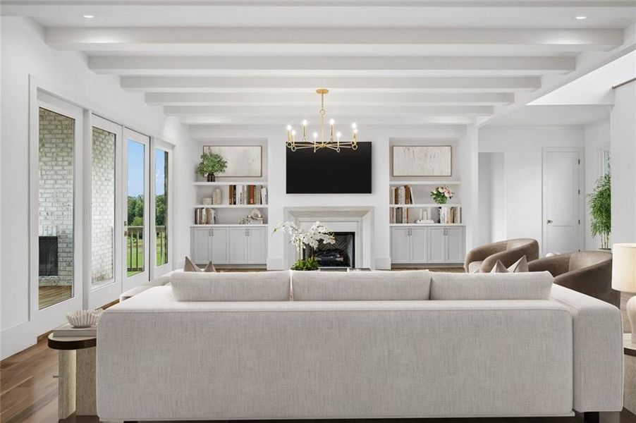 Furnished interior view inside a new home in , Bogart (Image 12).