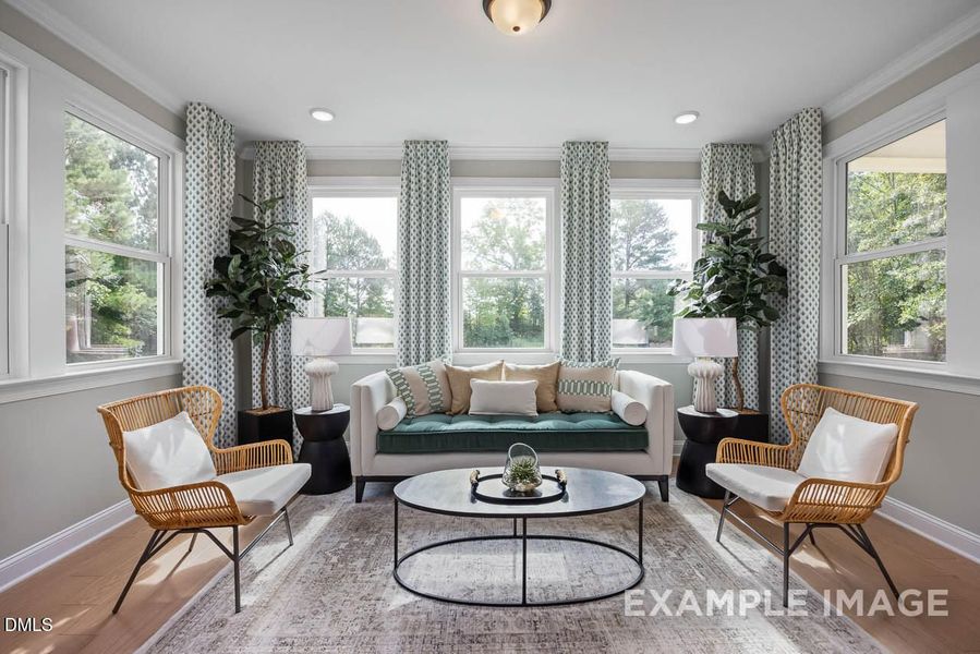 Furnished interior view inside a new home in Rockport, Wake Forest (Image 14). Furnished interior view inside a new home in Rockport, Wake Forest (Image 14).
