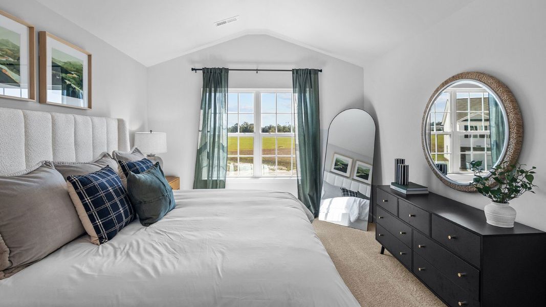 Furnished interior view inside a new home in The Townes at Ridgewood Farms, Winterville (Image 13). Furnished interior view inside a new home in The Townes at Ridgewood Farms, Winterville (Image 13).
