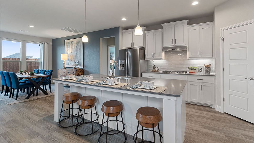 Representative furnished interior of a home built from the Wimberley by D.R. Horton in Lakeview Pointe, Grand Prairie (Image 5).