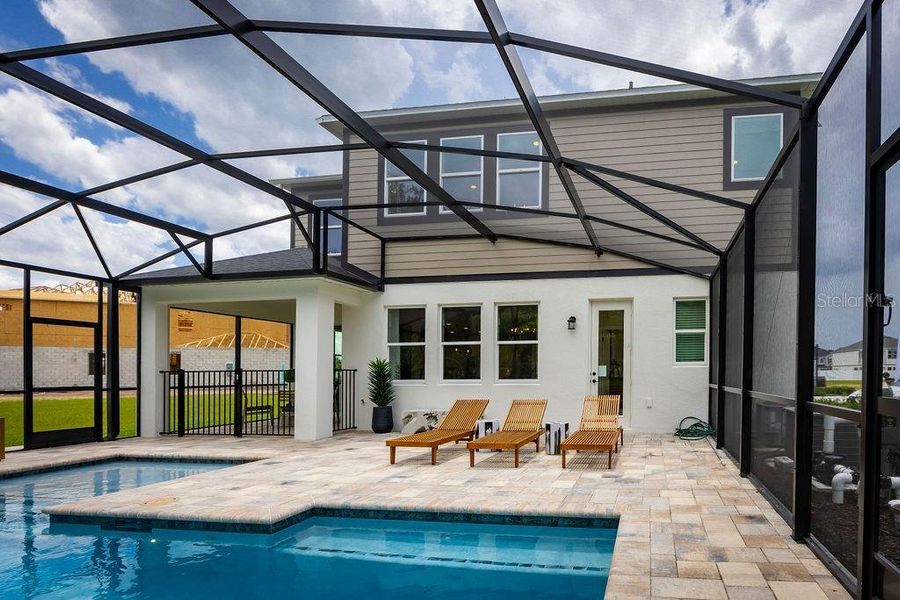 Exterior details and patio area of a home in Estates at Rivercrest, Sanford (Image 24). Exterior details and patio area of a home in Estates at Rivercrest, Sanford (Image 24).