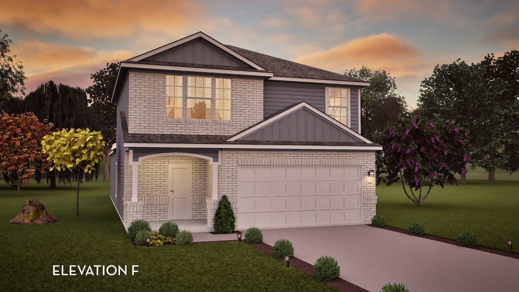 Representative exterior photo of a completed home built from the Ash by CastleRock Communities in Caney Mills, Conroe, TX (Image 20). Representative exterior photo of a completed home built from the Ash by CastleRock Communities in Caney Mills, Conroe, TX (Image 20).