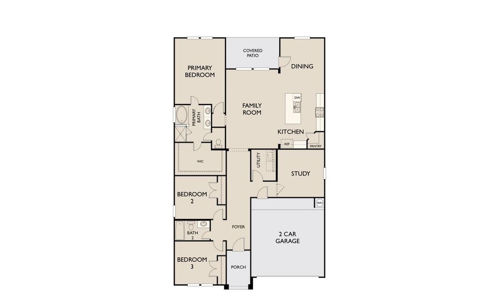 2D floor plan layout for the Edison by Ashton Woods in Ashland, Angleton, TX (Image 3).