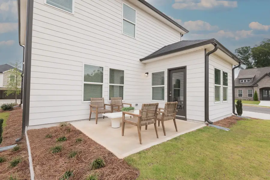 Exterior details and patio area of a home in Hawthorne Station, College Park (Image 2). Exterior details and patio area of a home in Hawthorne Station, College Park (Image 2).