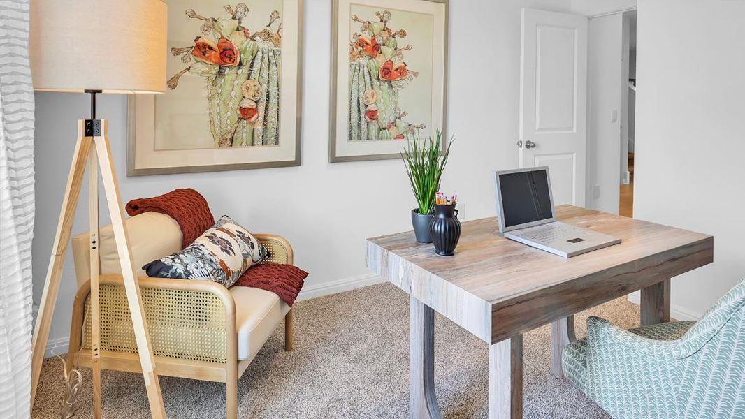 Furnished interior view inside a new home in Prairie Lakes, Buda (Image 23).