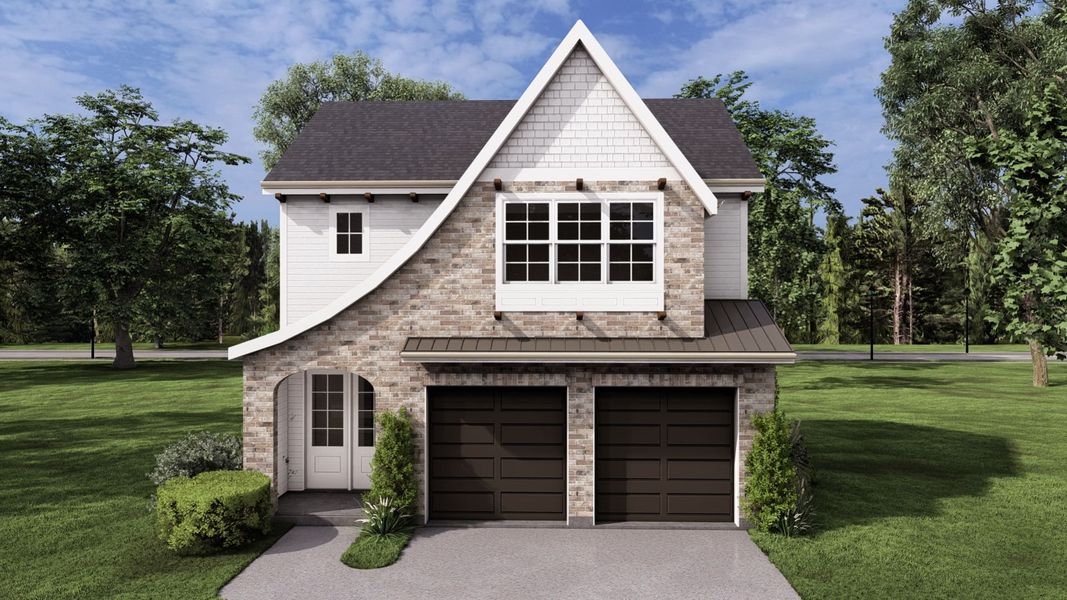 Representative exterior photo of a completed home built from the The Redwood by Greentech Homes LLC in Nature's Cove, Ooltewah, TN (Image 20).