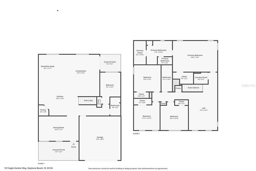 2D floor plan layout of this home in , Daytona Beach, FL (Image 7).