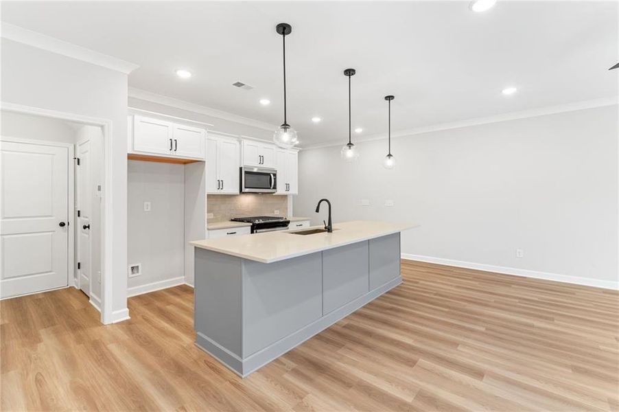 Furnished interior view inside a new home in Bluffs at Bells Ferry, Marietta (Image 5).