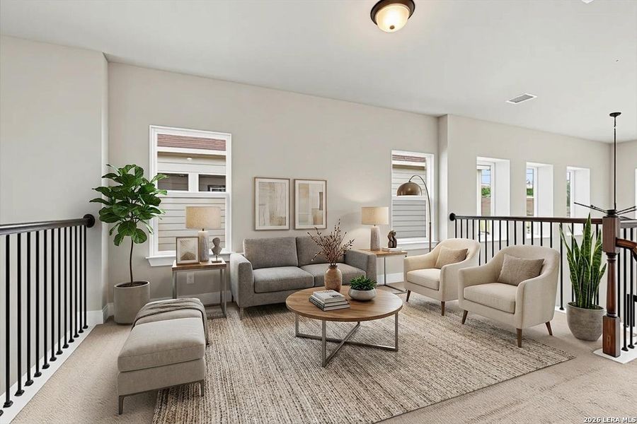 Furnished interior view inside a new home in Crown Ridge Manor, San Antonio (Image 10).