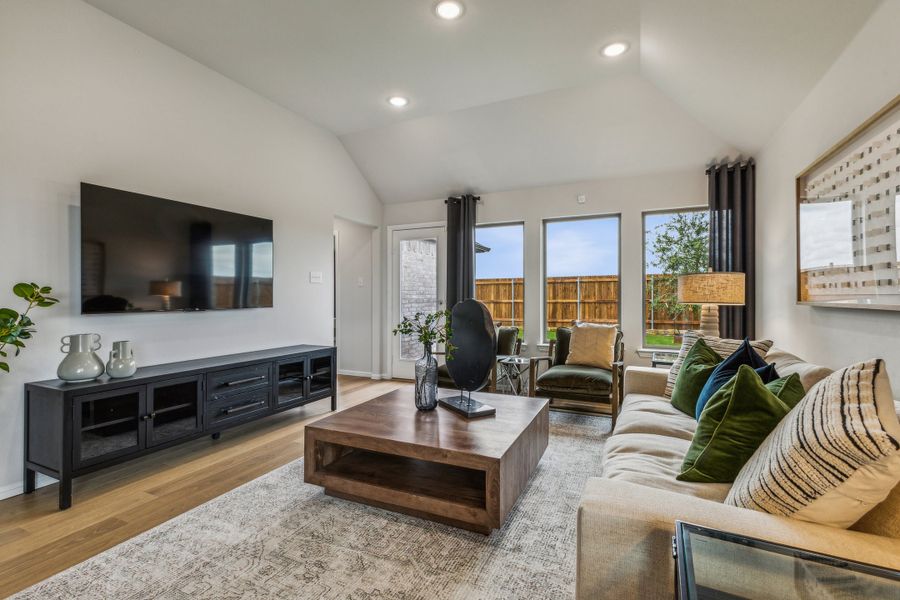 Living Room in the Turquoise home plan by Trophy Signature Homes – REPRESENTATIVE PHOTO