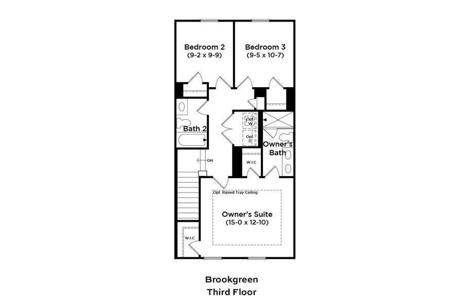 2D floor plan layout for the Brookgreen by DRB Homes in Seabreeze Crossing, Little River, SC (Image 4).