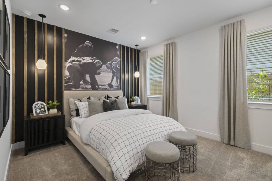 Furnished interior view inside a new home in The Highlands, Porter (Image 26).