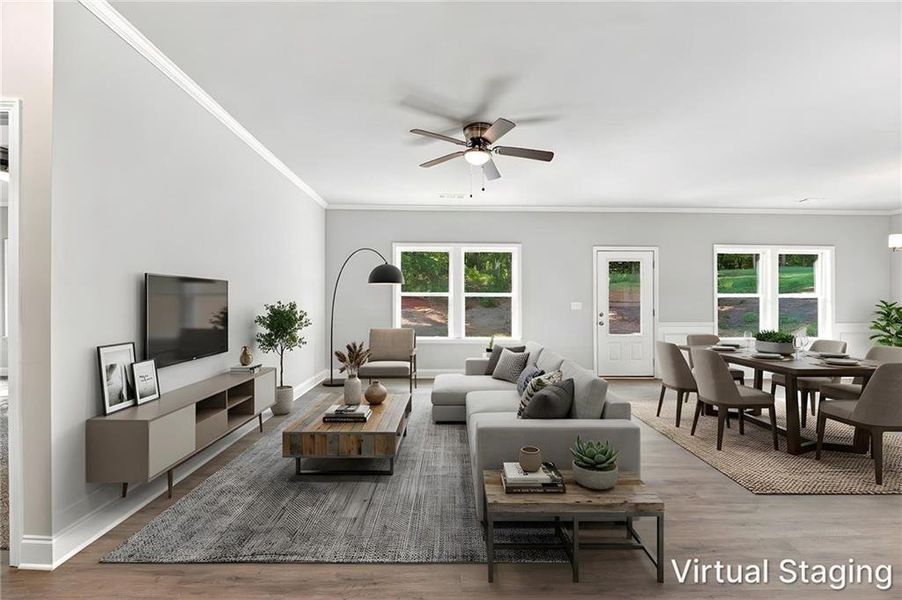 Furnished interior view inside a new home in , Gray (Image 6).