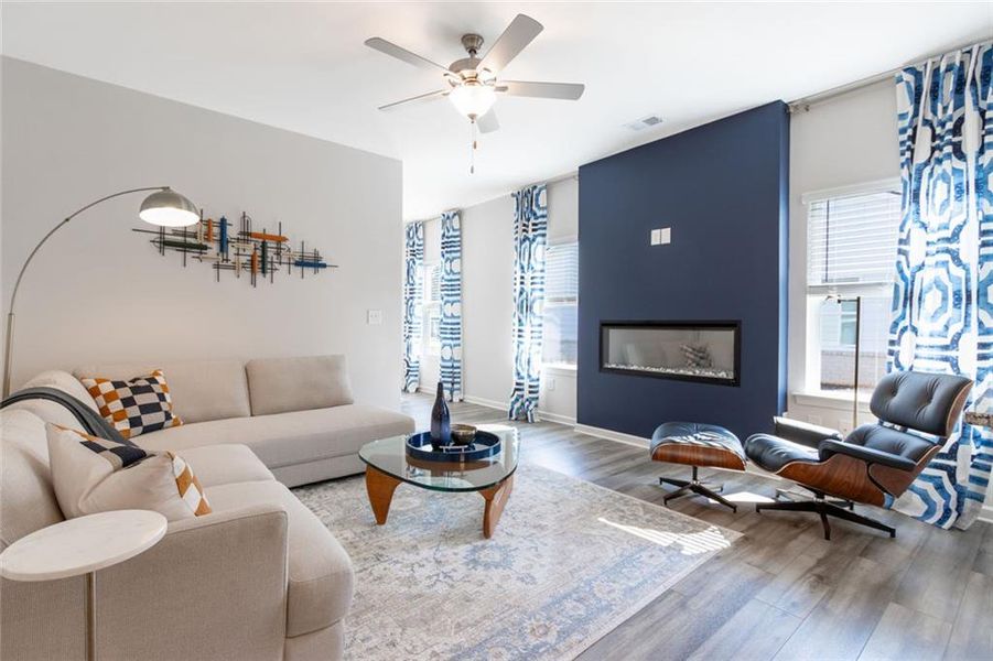 Furnished interior view inside a new home in The Andros, Dalton (Image 5).