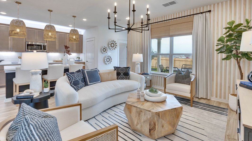 Representative furnished interior of a home built from the Meyerson by DRB Homes in Infinity Square, Kyle (Image 10).