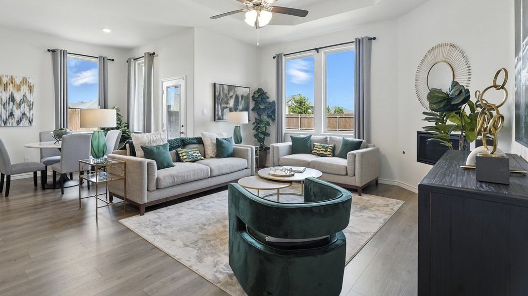 Furnished interior view inside a new home in Lakewood Trails, Forney (Image 10). Furnished interior view inside a new home in Lakewood Trails, Forney (Image 10).