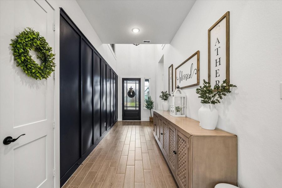 GORGEOUS ACCENT WALL IN YOUR ENTRYWAY MAKES COMING HOME A TREAT!