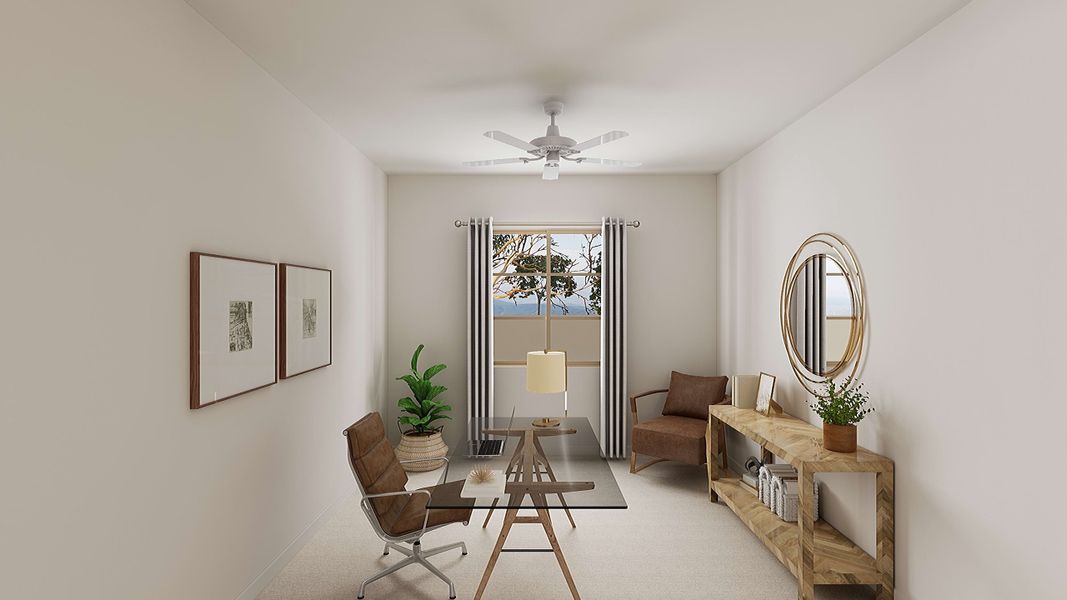 Representative furnished interior of a home built from the Juniper Plan 40-7 by Tri Pointe Homes in Waterston Central, Gilbert (Image 7).