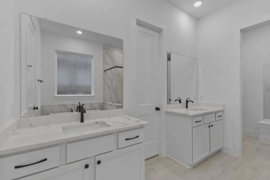 Representative furnished interior of a home built from the Summerton by Chesmar Homes in Prominence 50's, San Antonio (Image 6).